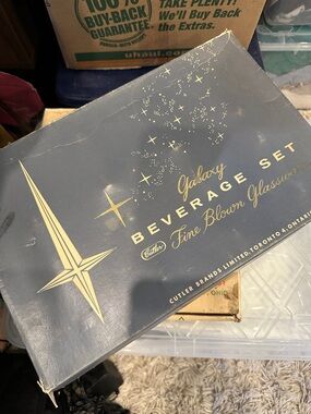 Vintage Cutler Galaxy Beverage Set Original Box. Set of 8